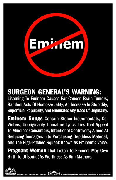 Eminem warning