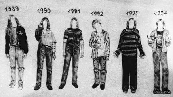 Kurt Cobain style over the years
