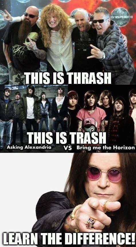 Thrash Metal vs Trash Metal…  Learn the difference