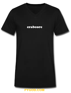 Metalcore crabcore black V-neck shirt. PunkMetalRap.com