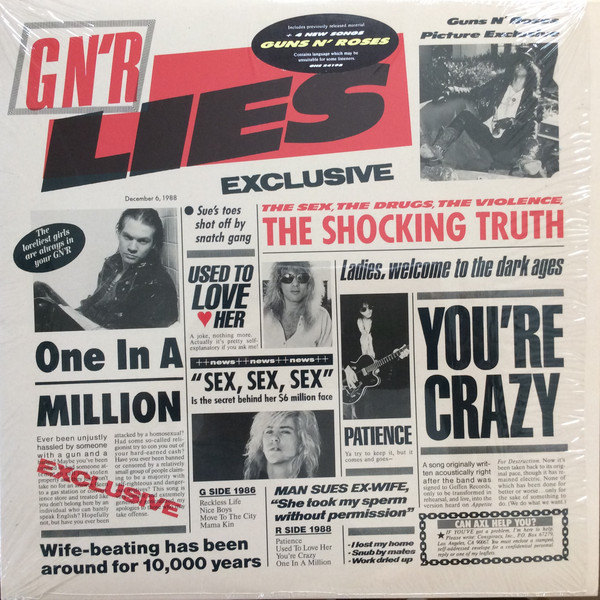 GN’R Lies lyrics & uncensored topless girl cover