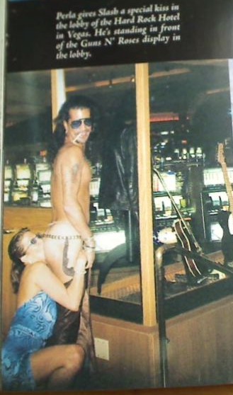 Perla Hudson asslicking Slash of Guns N’ Roses