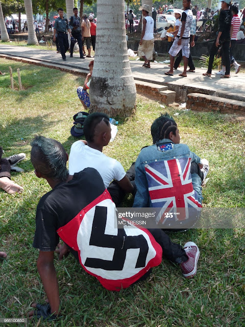 Rebellious Black kids, one is sporting a swastika. #PMRC PunkMetalRap.com Rebellious Black kids, one is sporting a swastika. #PMRC PunkMetalRap.com