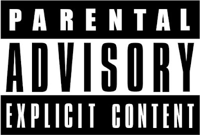 Parental Advisory Explicit Content / Tipper sticker.  PunkMetalRap.com