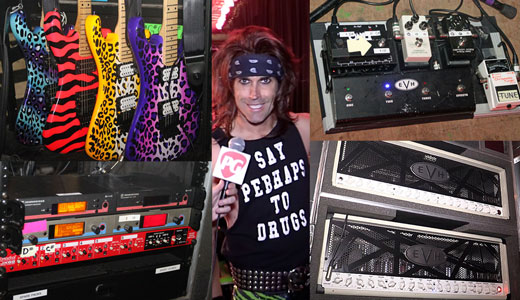 ‘Say Perhaps to Drugs’ shirt worn by Steel Panther Satchel