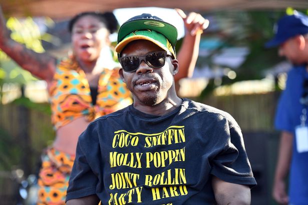 ‘Coco Sniffin Molly Poppin Joint Rollin Party Hard Whores’ shirt as worn by Geto Boys Bushwick Bill