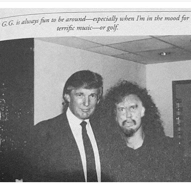 Donald Trump posing with GG Allin